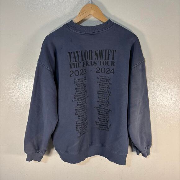 Taylor Swift The Eras Tour 2023-2024 Blue Crewneck Merchandise Size Women’s S - Picture 2 of 5
